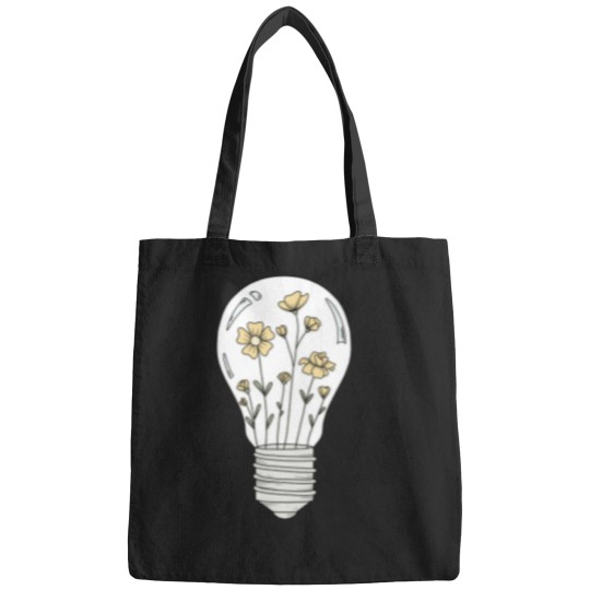 Discover Light Bulb with Yellow Flowers Bags