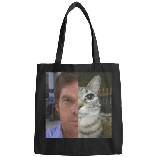 Discover Dext Morgan Bags, Funny Cat Meme Bags, Unisex Heavy Cotton Bags, Gift for Dexter Fans, TV Show Fan Bags