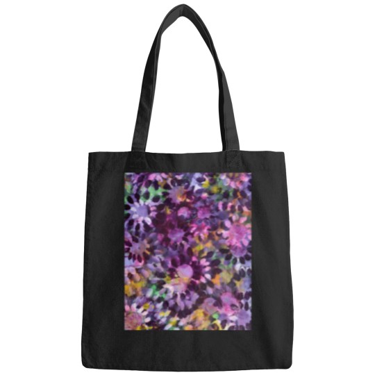 Discover Abstract Purple Flowers Bags