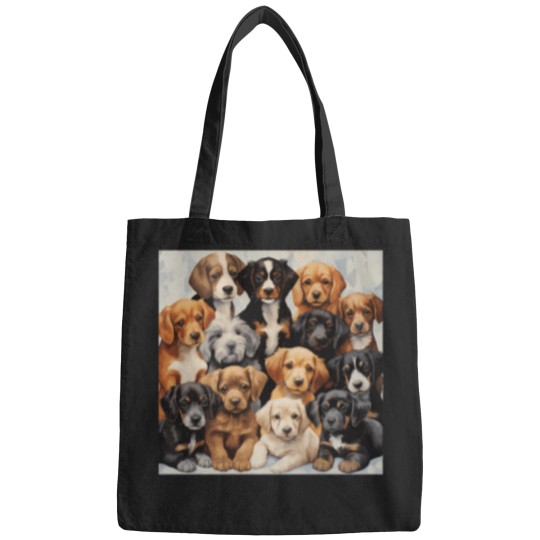 Discover A-Lot-Of-Puppies T-Shirt Bags