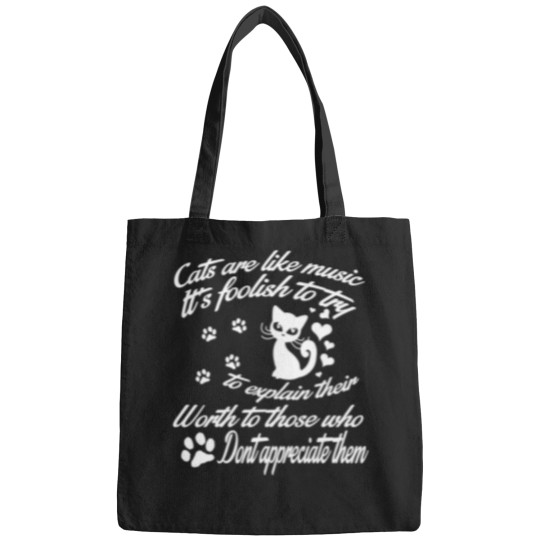 Discover Cats-Are-Like-Music-Tee T-Shirt Bags