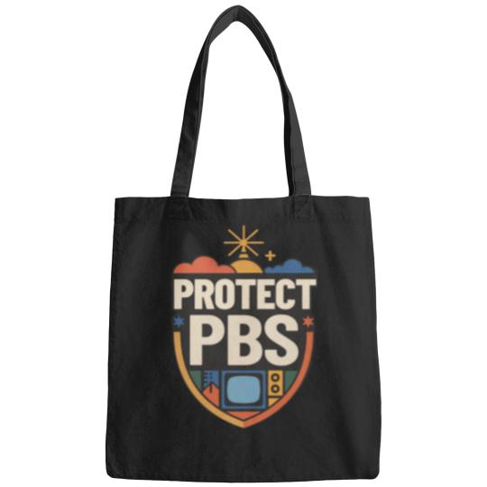 Discover Protect PBS Bags, PBS Unisex Bags, Political Protest Bags, Save Public Broadcasting, Anti Trump Bags
