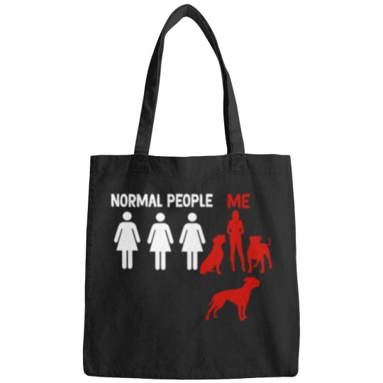 Discover funny American bulldog normel pepole me Bags