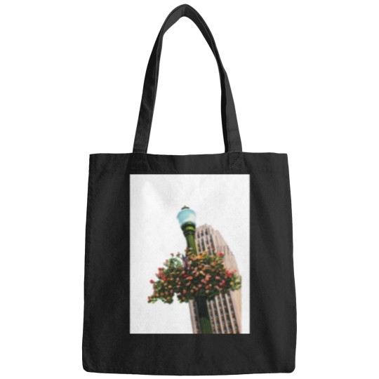 Discover PPL Building - Downtown Allentown - Lampost - Street light Allentown - flowers in lampost Allentown Bags