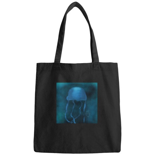 Discover blue jellyfish Bags