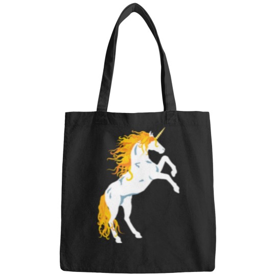 Discover Golden Maned White Unicorn Bags