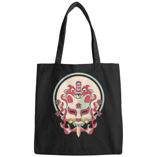 Discover Kitsune-Mask-Japanese-Style-T-Shirt-T-Shirt Bags