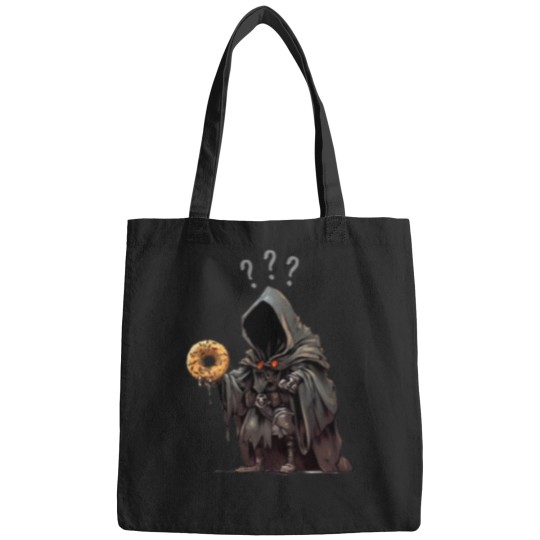 Discover Black Rider Holding a Donut Ring II - Fantasy Funny Bags