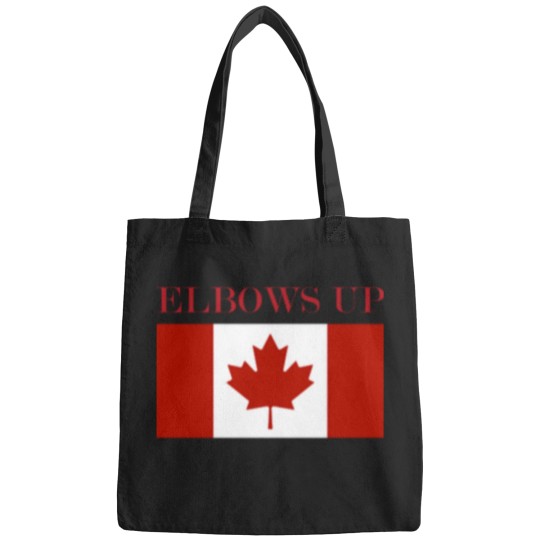 Discover Elbows Up - Canada flags Bags