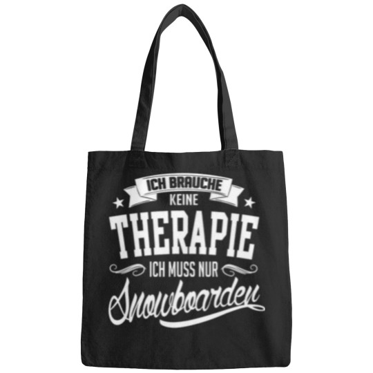 Discover Snowboarding is my therapys Bags