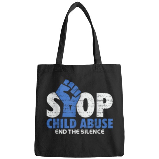 Discover Stop-Child-Abuse-Child-Abuse-Prevention-Awareness-Pinwheel-T-Shirt Bags