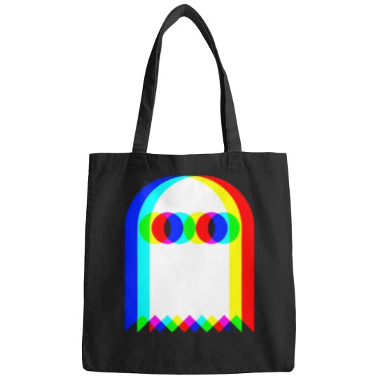 Discover Ghost Trippy Halloween Techno Rave Edm Music Party T-Shirt Regular Print Bags