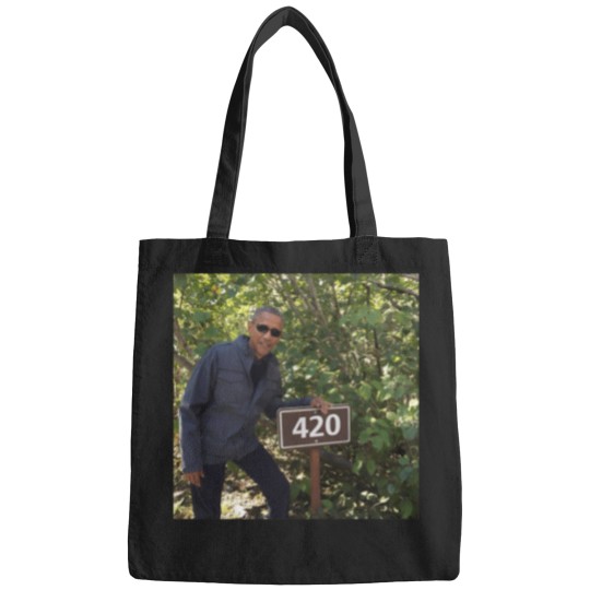 Discover 420-Obama-Print T-Shirt Bags