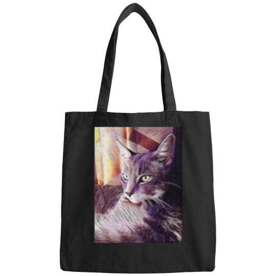 Discover Kitty in the window Twillight Life is harder death is peaceful Bags