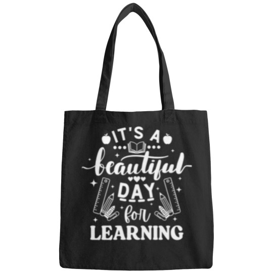 Discover ItS A Beautiful Day For Learning Teacher School Women Kids Bags