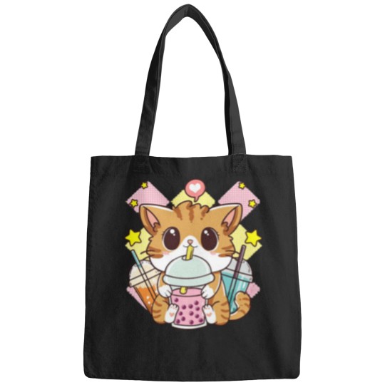 Discover Kawaii-Neko-Anime-Cute-Cat-Boba-Tea-Bubble-Tea-2 Bags