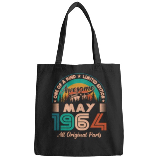 Discover May 1964 Birthday Awesome Since May 1964 Bags