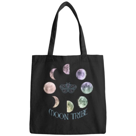 Discover moons Tribe with Moth and moons Phases Bags