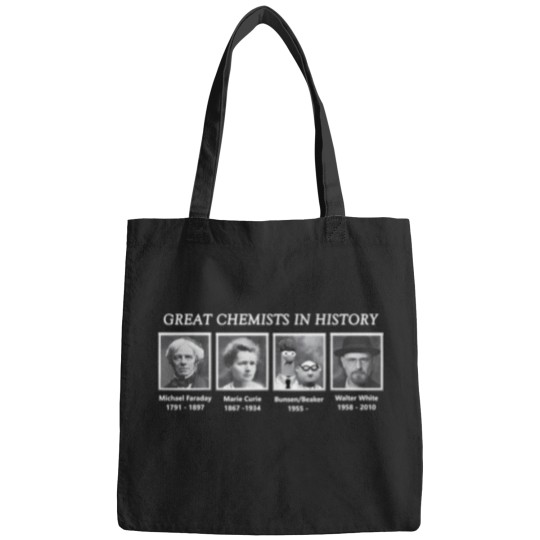 Discover Great Chemists In History T-Shirt Bags