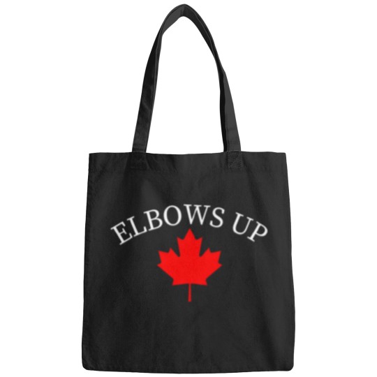 Discover Elbows Up Gloves Off Fun Hockey True North Strong and Free Proud Canadian Bags