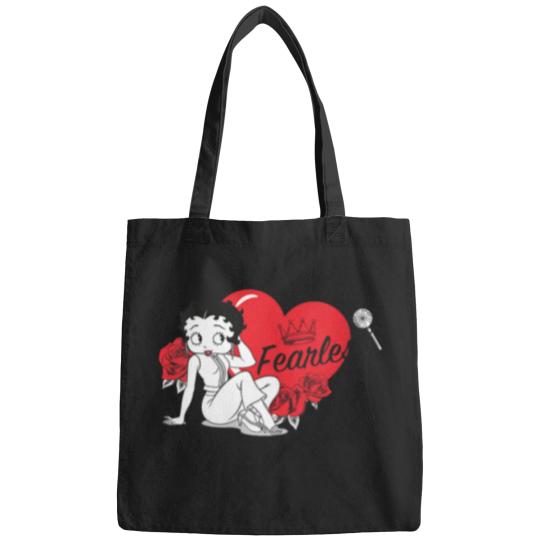 Discover womens betty boop fearless roses heart vneck Bags