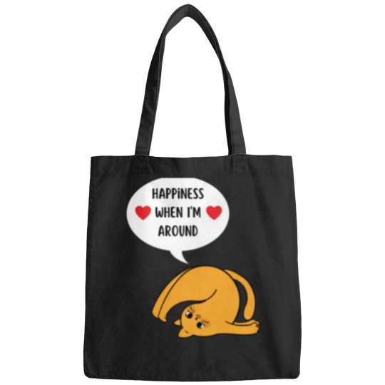 Discover Happiness-Is-A-Day-Spent-Hiking-With-My-Cat-Happiness-when-Im-aroundfunny-cat Bags