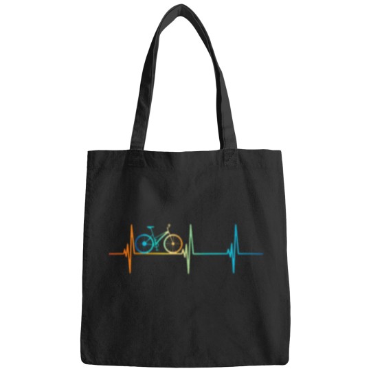 Discover Bicycle-Driving-Bicyclist-Cyclist-Bike-Rider-T-Shirt Bags