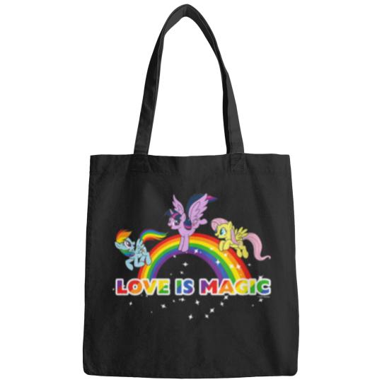 Discover womens my little pony friendship is magic love rainbow vneck Bags