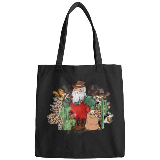 Discover Santa Claus Cowboys Retro Colors Bags