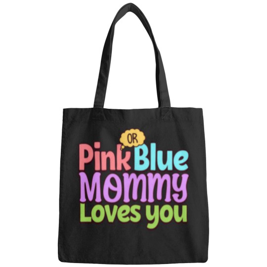 Discover Pink Or Blue Mommy Loves You Baby Gender Reveal Women Mother Bags