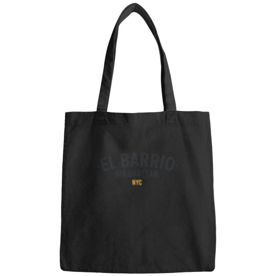 Discover New York El Barrio - El Barrio Spanish Harlems - El Barrio NYC Spanish Harlems Manhattan logo Bags