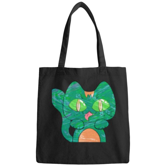 Discover Alien Cat - Greens Bags