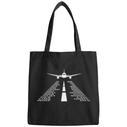 Discover Airplane-Phonetic-Alphabet T-Shirt Bags
