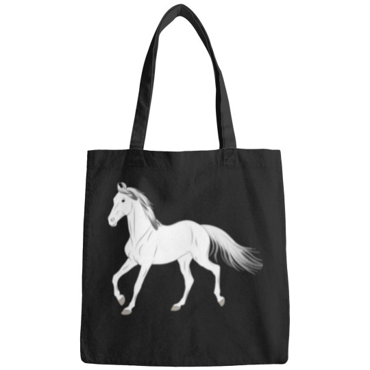 Discover Baluchi horse - white horse - curled eared horse - horse breeds of Pakistan Bags