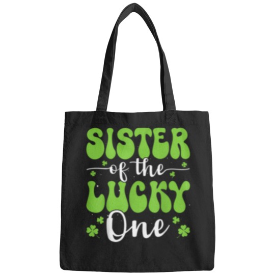 Discover Sister Of The Lucky One First Birthday St Patrick'S Day T-Shirt Bags