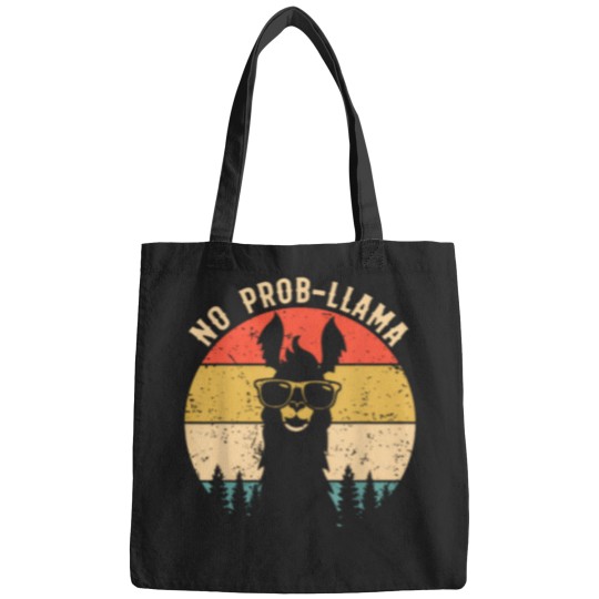 Discover No-Prob-Llama---Vintage-Llama-Alpaca---T-Shirt Bags