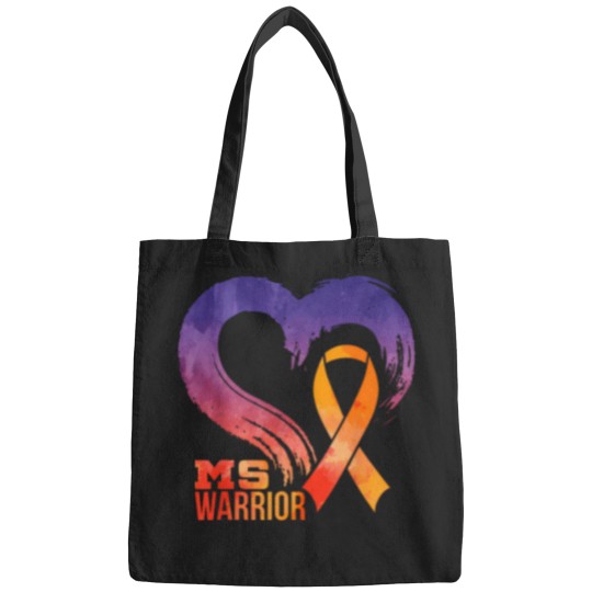 Discover Ms-Warrior-Heart-Multiple-Sclerosis-Awareness-Month-T-Shirt Bags