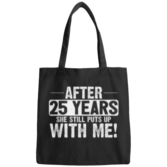 Discover 25Th-Anniversary-T-Shirt-25-Years-Marriage-Husband-Gift Bags