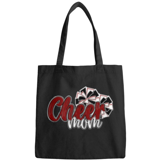 Discover Womens Cheer Mom Top Pom Poms Maroon Mascot Colors School Bags
