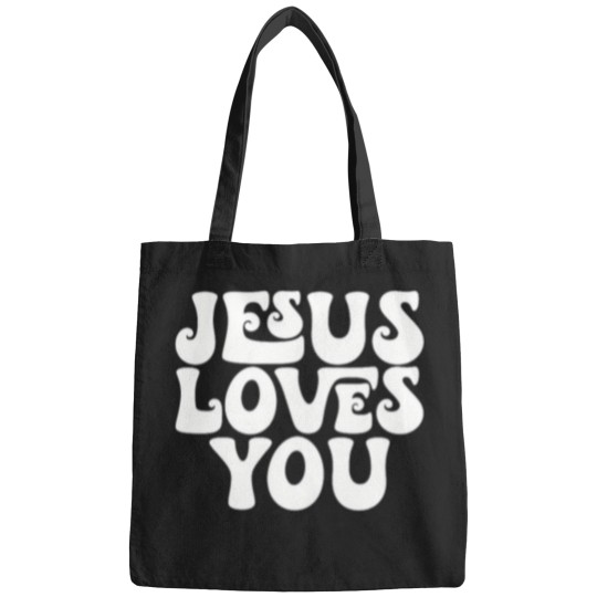 Discover Jesus Loves You Retro Vintage Style Graphic Men Womens Bags