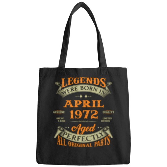 Discover Legends Were Born In April 1972 51St Birthday Bags