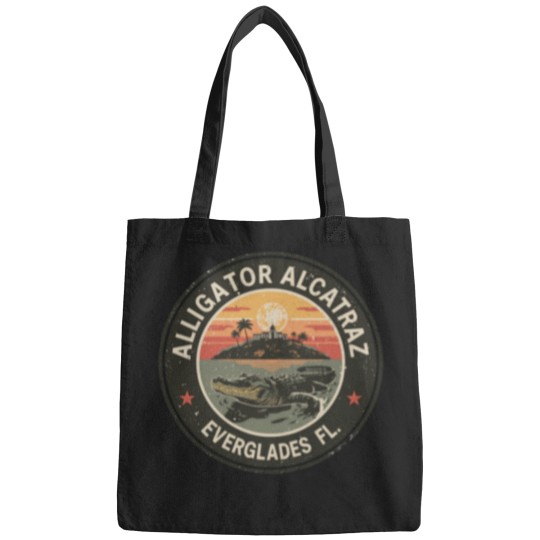 Discover Alligator Alcatraz Bags, Everglades Florida Parody Bags, Funny Vintage