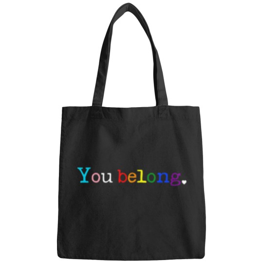 Discover Gay Pride LGBT Support And Respect You Belong Transgender Bags