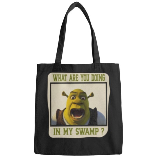 Discover Shrek Face Bags What Are You Doing in My Swamp Bags, I'm Swamped Bags, Funny Shrek Bags