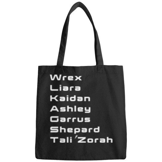 Discover Mass Effect 1 Roster Shirt cute horror movie characters silhouette chibi halloween chucky Bags