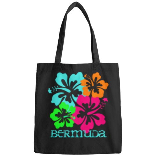 Discover Bermuda Island Beach Tropical Hibiscus Travel Surf Vacay Bags