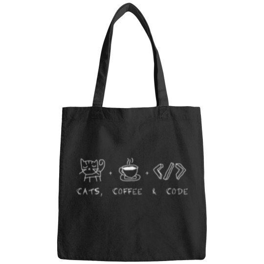 Discover Coffee Cats And Code Cat And Programming Bags