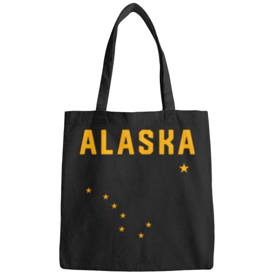 Discover I Love Alaska Minimalist State Flag Bags