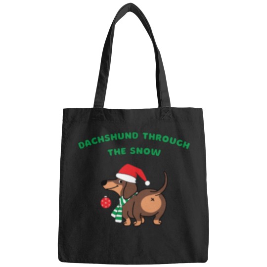 Discover Dachshund through the snow Classic Bags