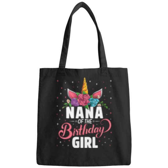 Discover Nana Of The Birthday Girl Unicorn Girls Family Matching Bags
